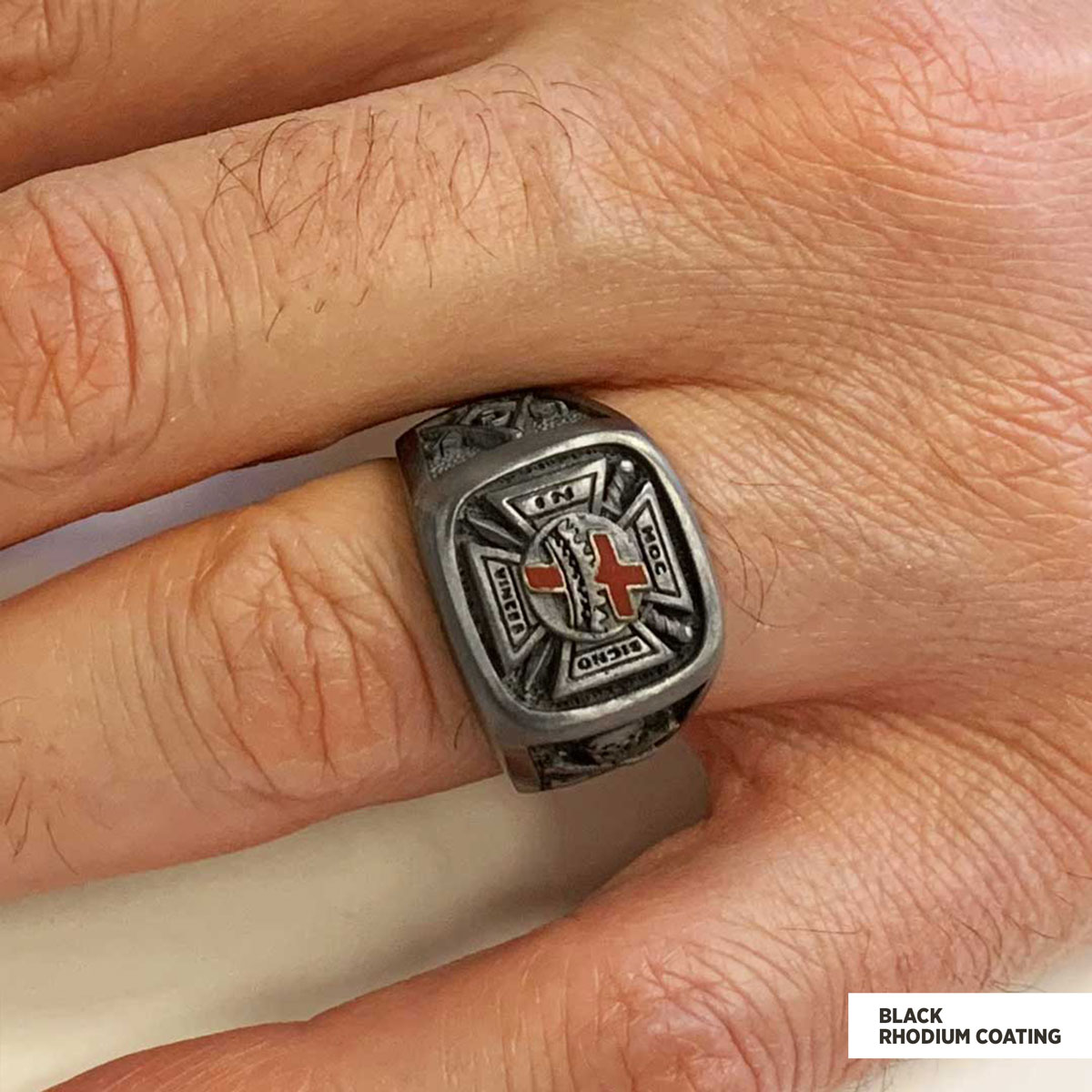 Knights Templar Masonic Ring, Signet Mason Ring, Mason Jewelry