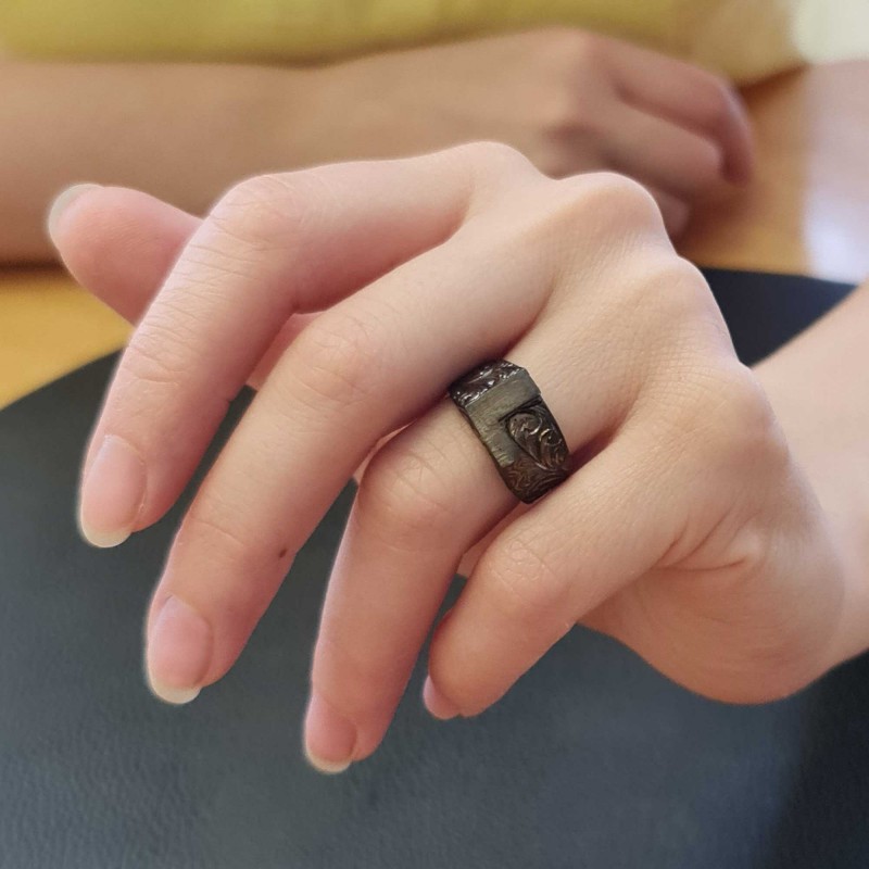 L Bold Letter 925 Sterling Silver Monogram Women Ring