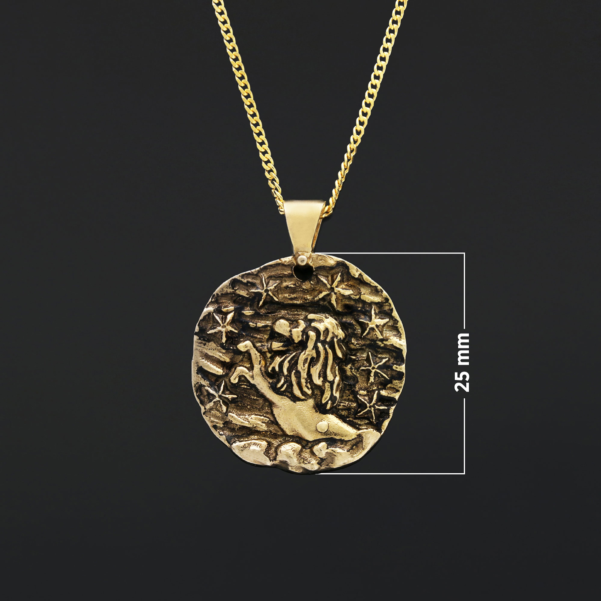 Leo Horoscope Pendant, Leo Zodiac Necklace, Fierce & Fearless, A Perfect Gift for Leos