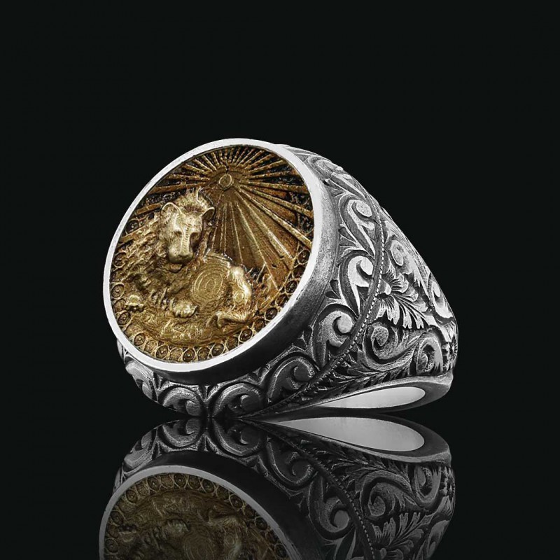 Leo Zodiac Silver Ring