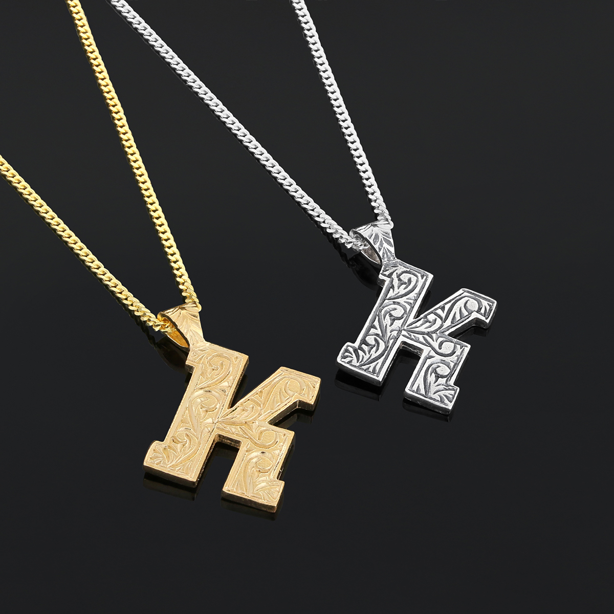 Letter Handmade Special Design 925 Sterling Silver Monogram K Necklace