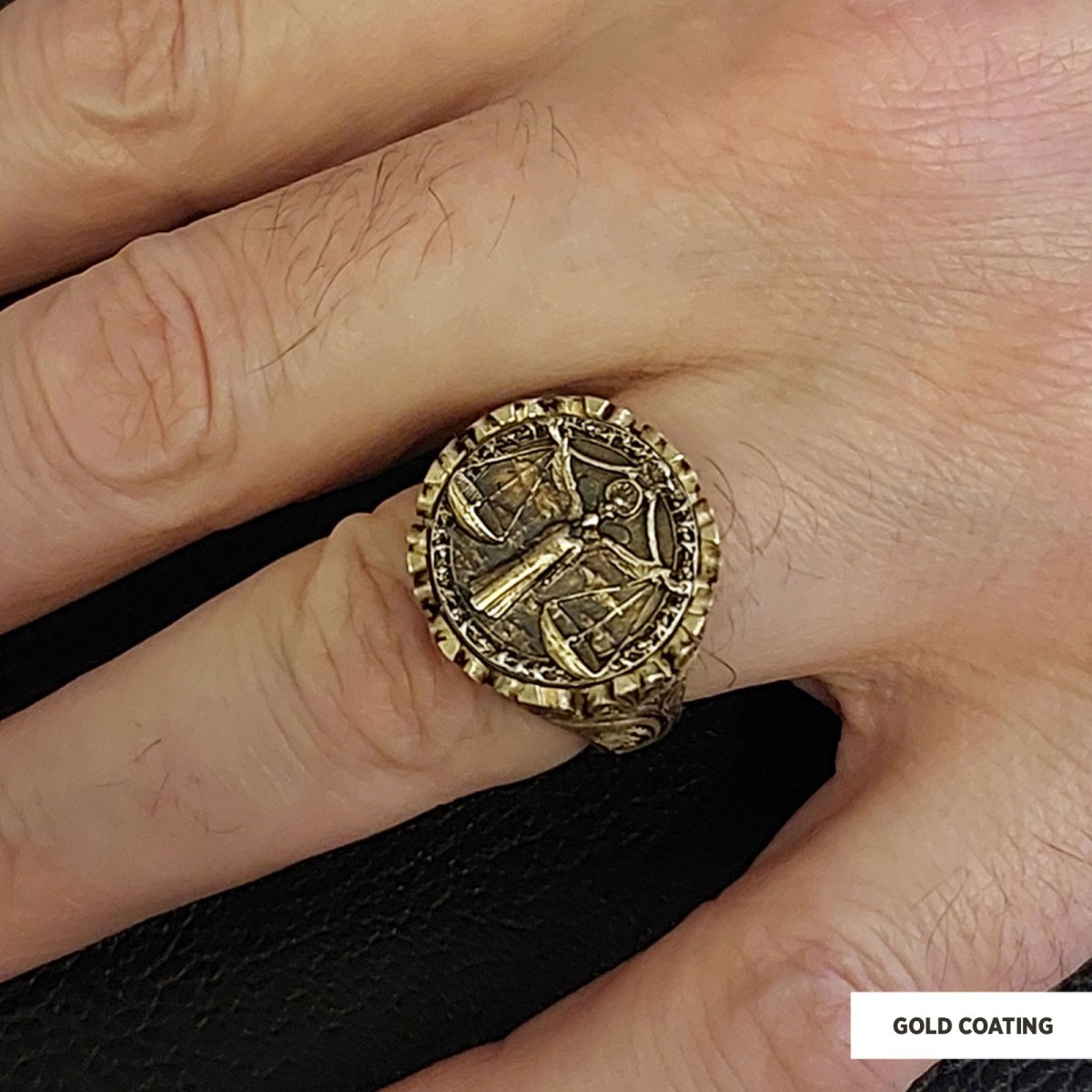 Libra Sign Ring, 925 Sterling Silver Libra Sign Ring