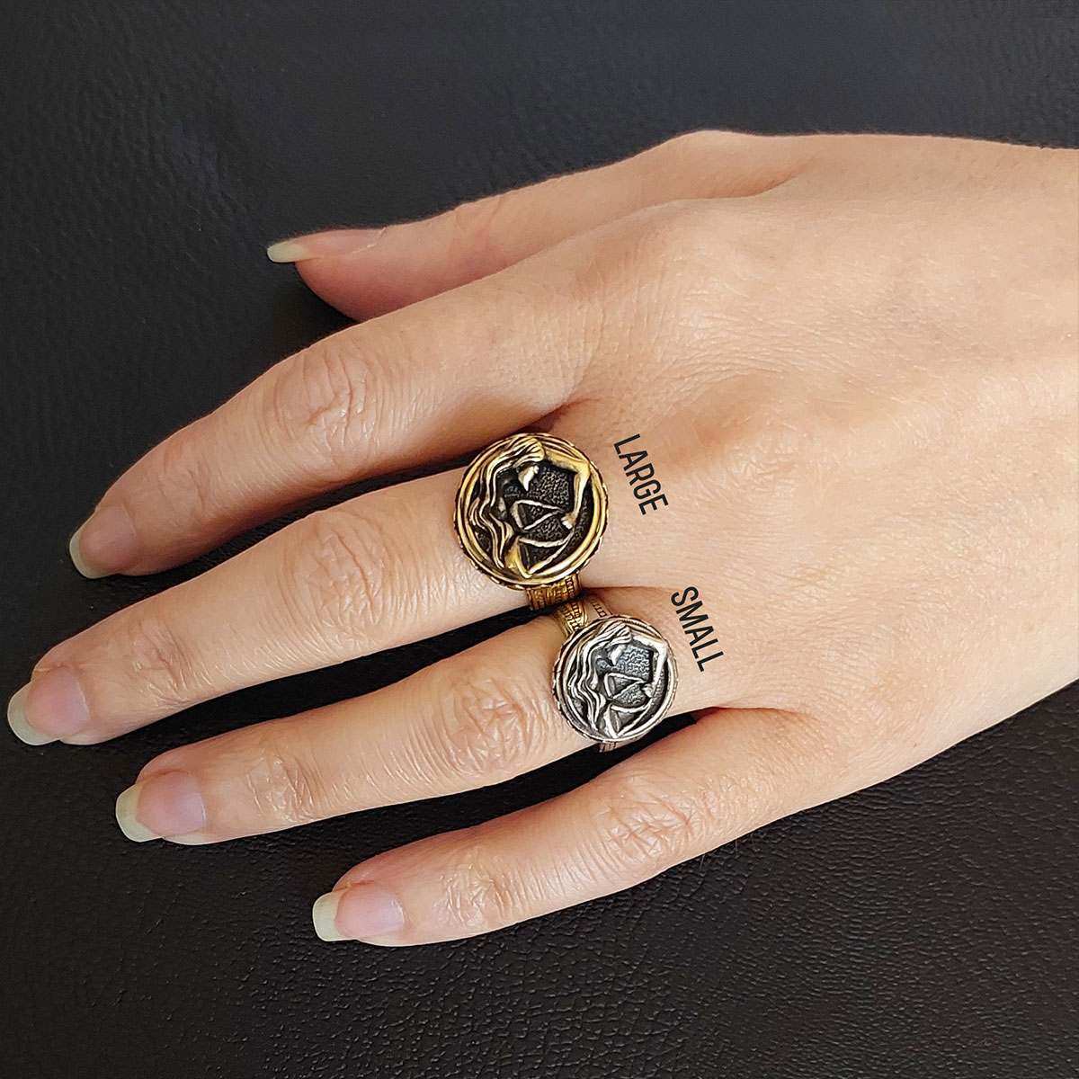Libra Zodiac Silver Ring