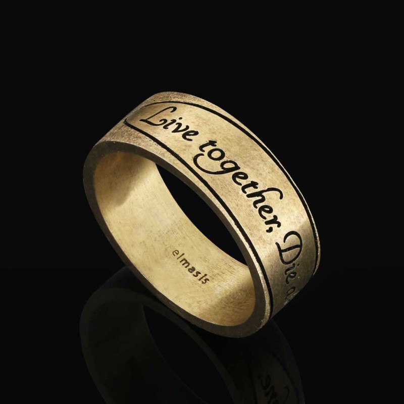 Live together Motto Band Ring