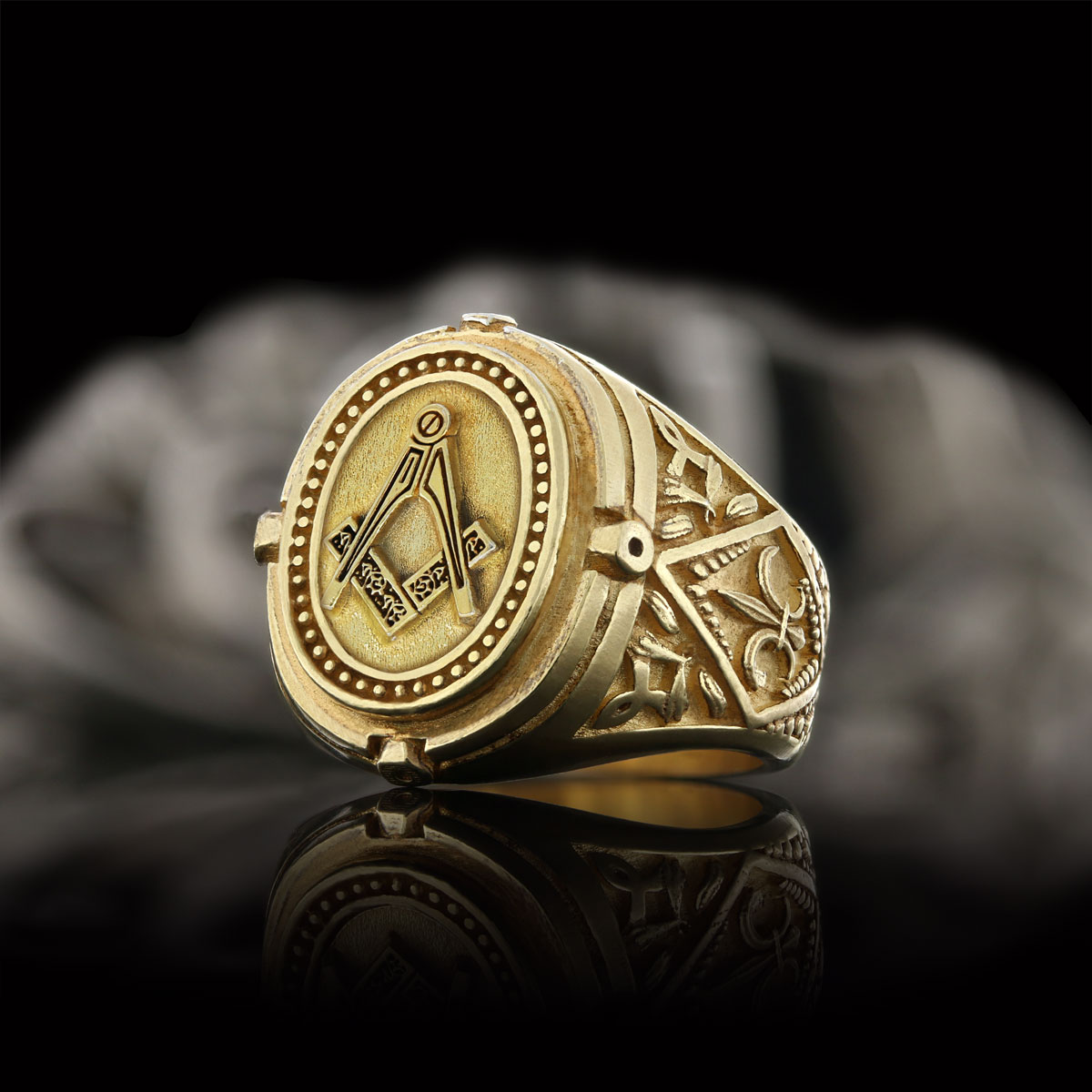 Lodge Masonic Ring, Celtic Lodge Masonic Ring, Signet Mason Ring, Mason Jewelry