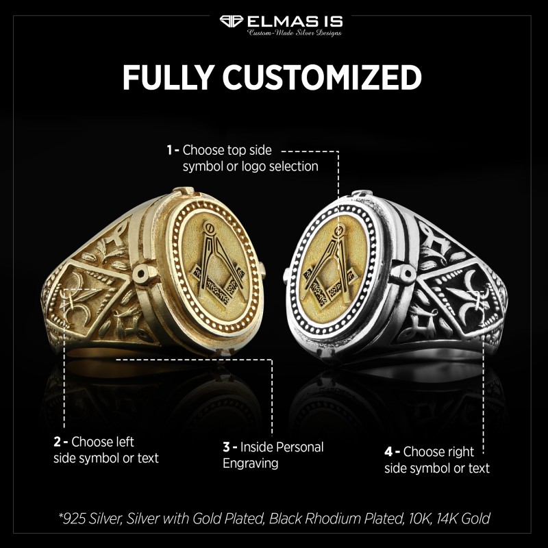 Lodge Masonic Ring, Celtic Lodge Masonic Ring, Signet Mason Ring, Mason Jewelry