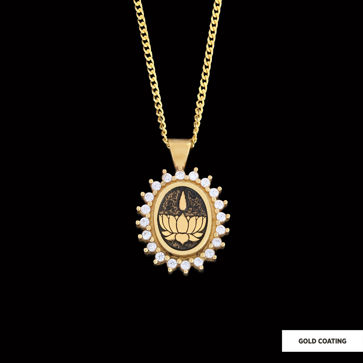 Lotus Flower Necklace, Buddhist Symbol Necklace, Stoned Buddhist Necklace, Lotus Jewelry, Women's Gift Accessory Lotus Flower Necklace, Buddhist Symbol Necklace, Stoned Buddhist Necklace, Lotus Jewelry, Women's Gift Accessory
