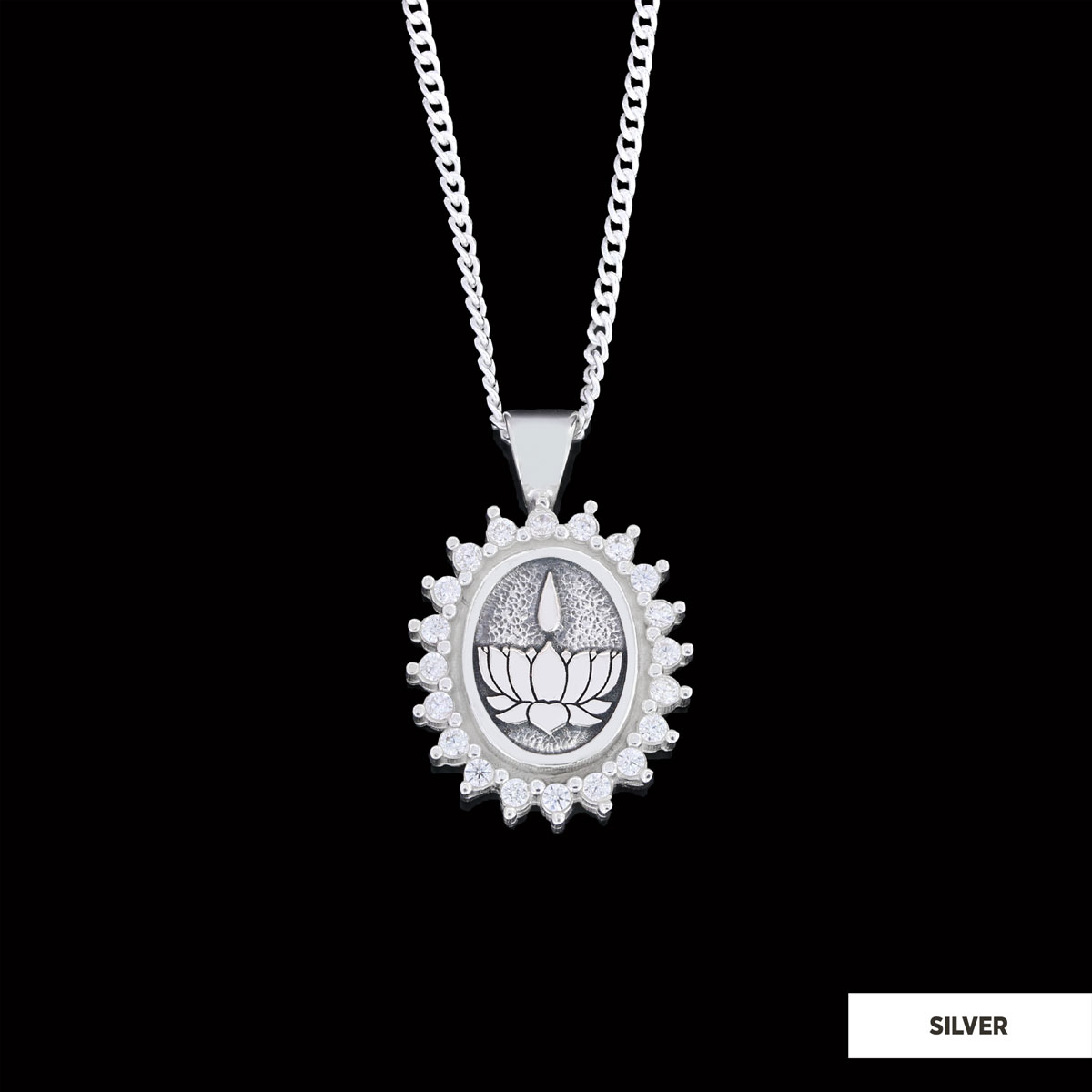 Lotus Flower Necklace, Buddhist Symbol Necklace, Stoned Buddhist Necklace, Lotus Jewelry, Women's Gift Accessory