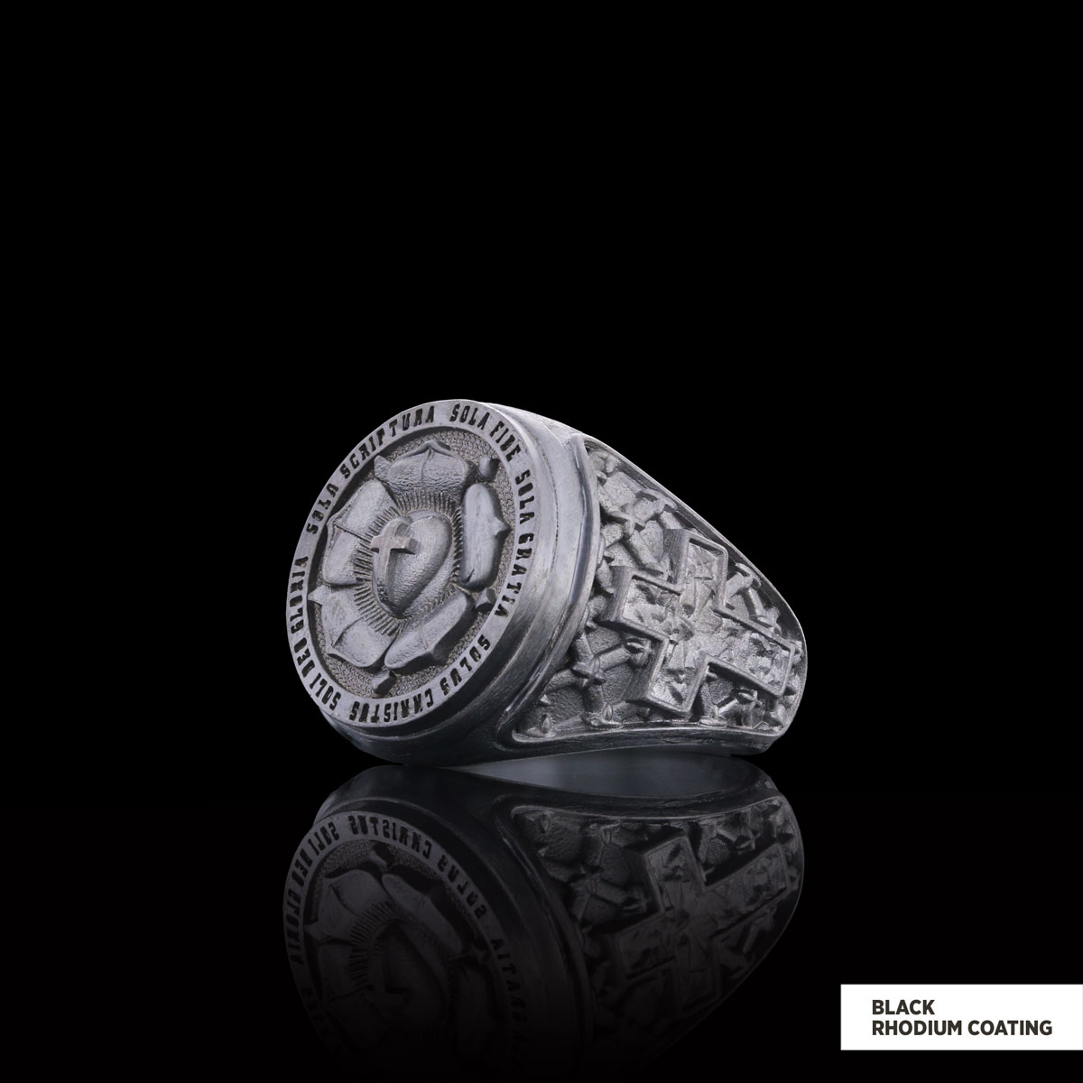 Lutheranism Ring, Rosae Crucis Ring, Rose and Cross Ring, Amorc Ring, Lutheranism Jewelry, Gift for Her, Gift for Him