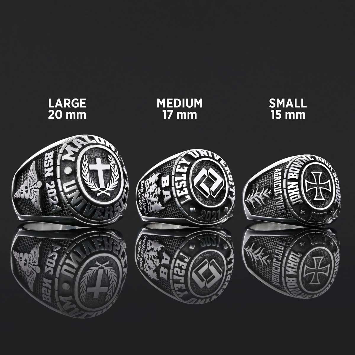 Malone University Ring, Lesley University Graduation Ring, Class Ring, High School Ring Malone University Ring, Lesley University Graduation Ring, Class Ring, High School Ring