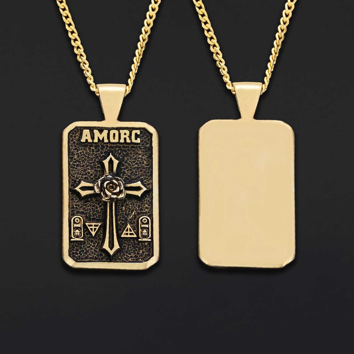 Mason Charm Necklace, Rosicrucian Order Jewelry, Freemason Pendant Mason Charm Necklace, Rosicrucian Order Jewelry, Freemason Pendant