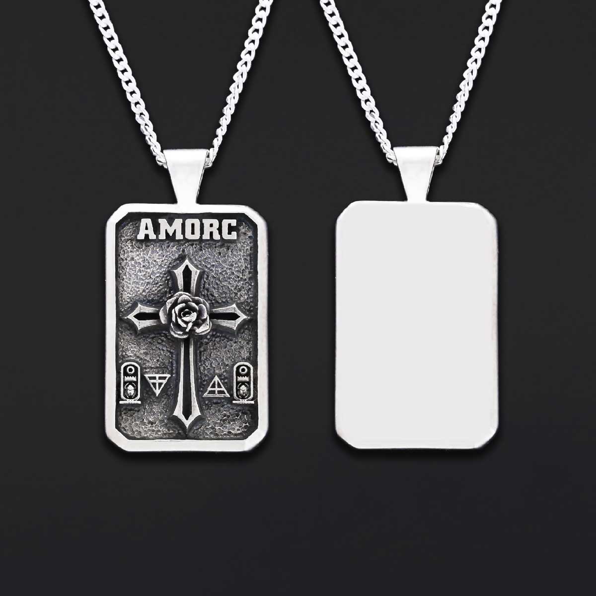 Mason Charm Necklace, Rosicrucian Order Jewelry, Freemason Pendant Mason Charm Necklace, Rosicrucian Order Jewelry, Freemason Pendant