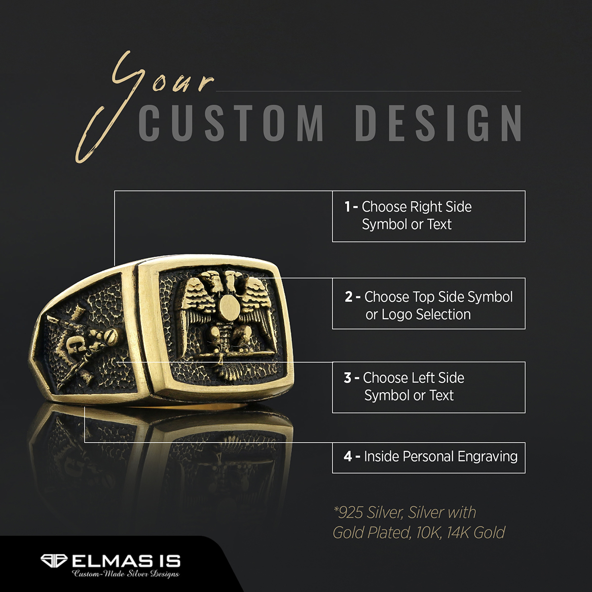 Master Mason Handmade Sterling Silver Men Signet Ring, Freemason Symbol Signet Ring Master Mason Handmade Sterling Silver Men Signet Ring, Freemason Symbol Signet Ring