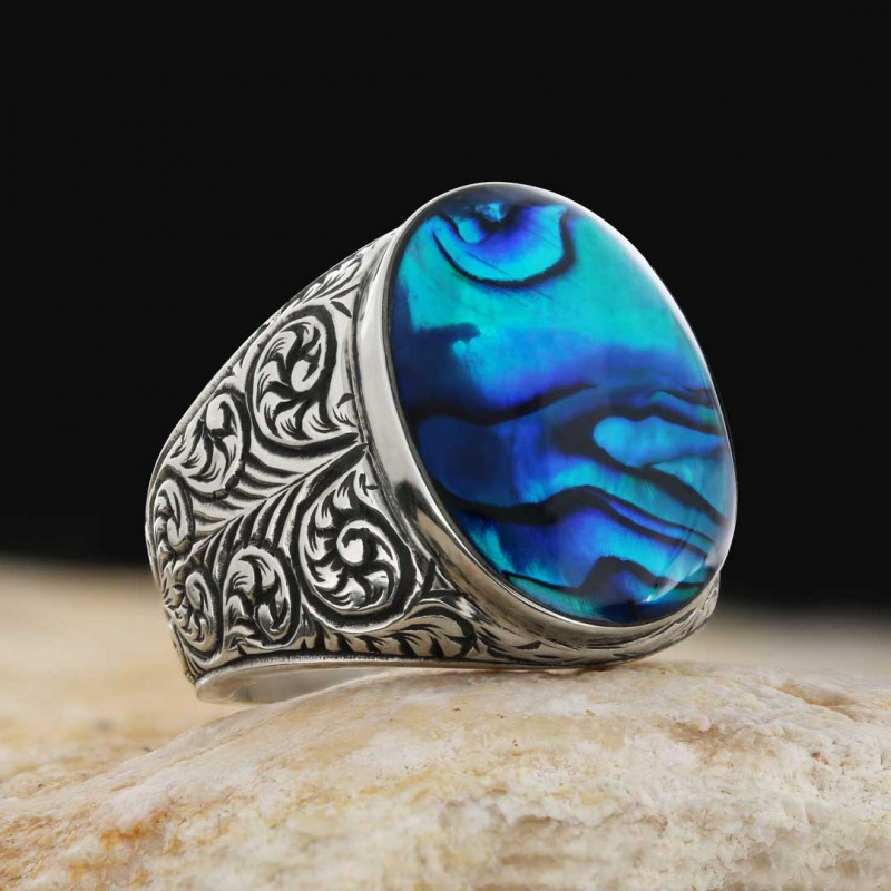 Men 925 Sterling Silver Ring With Unique Motif