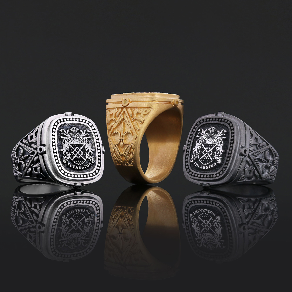 Personalized Family Crest Ring, Custom Family Crest Ring