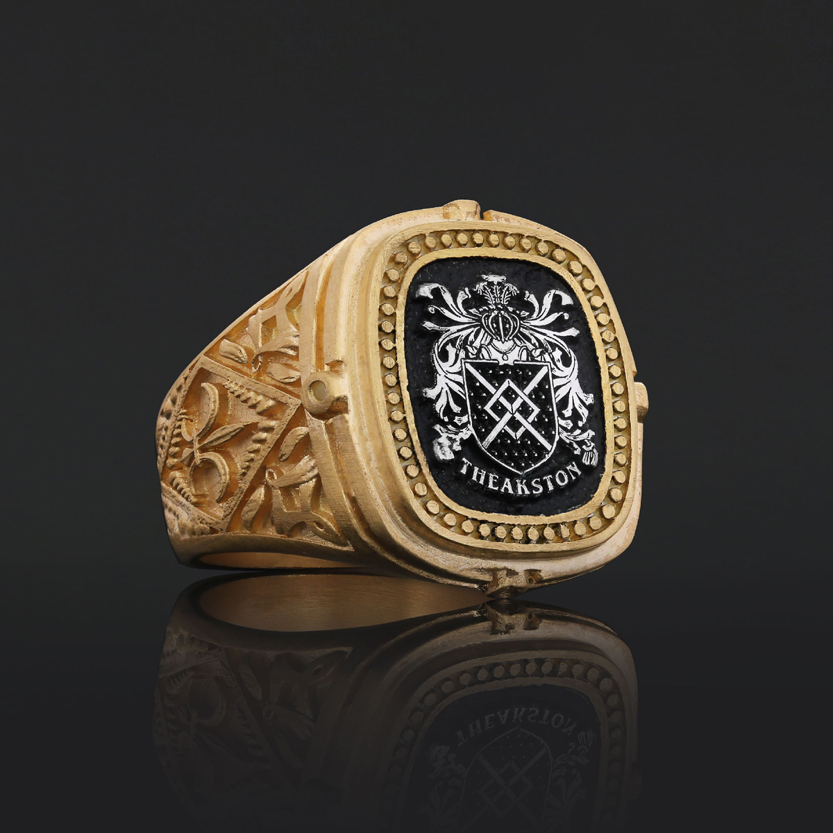 Personalized Family Crest Ring, Custom Family Crest Ring