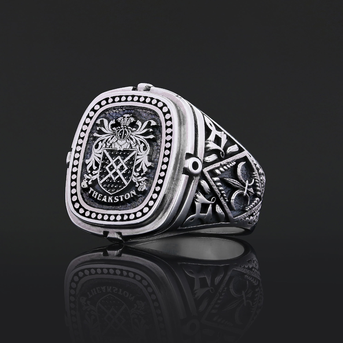 Personalized Family Crest Ring, Custom Family Crest Ring