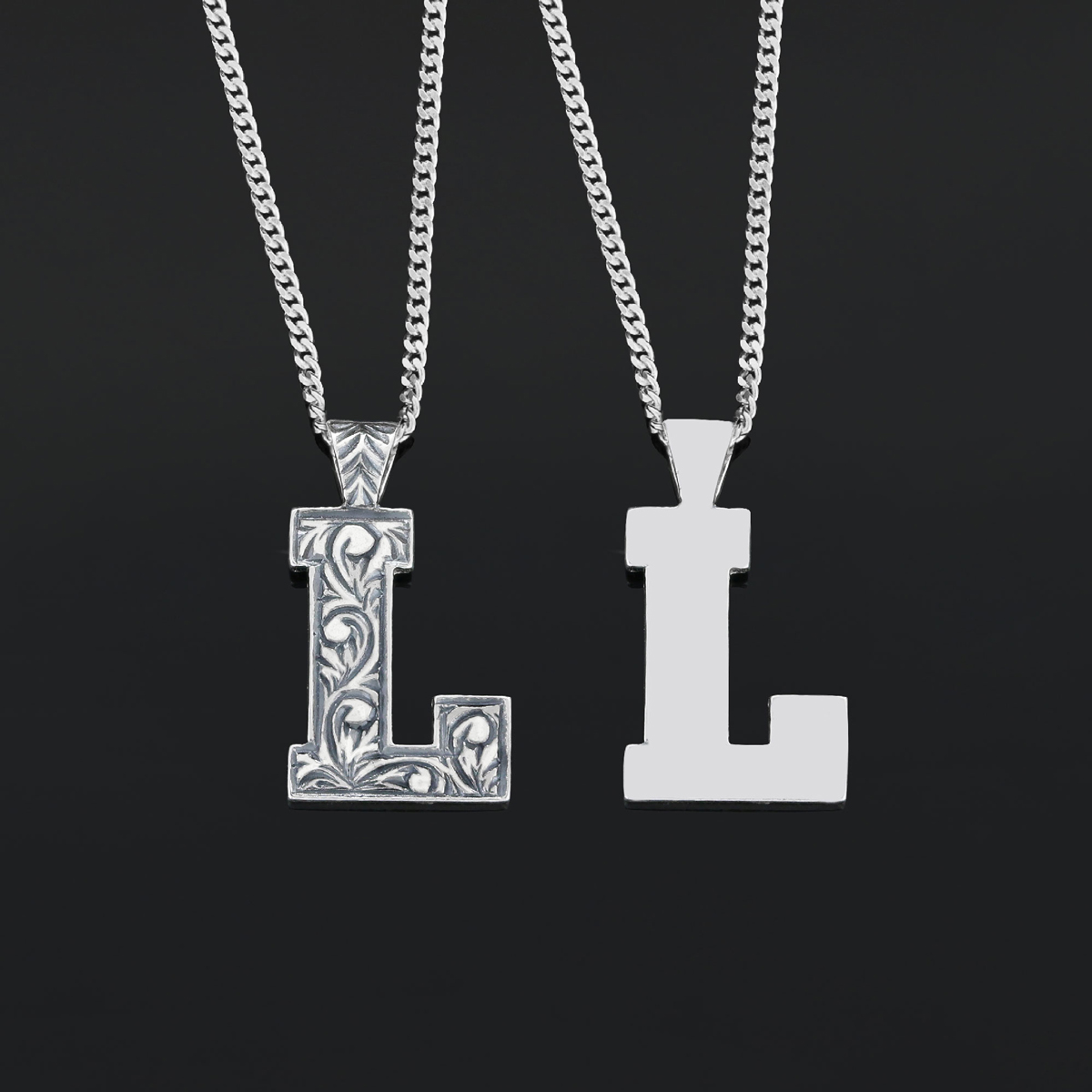 Monogram Special Design 925 Sterling Silver Letter L Necklace