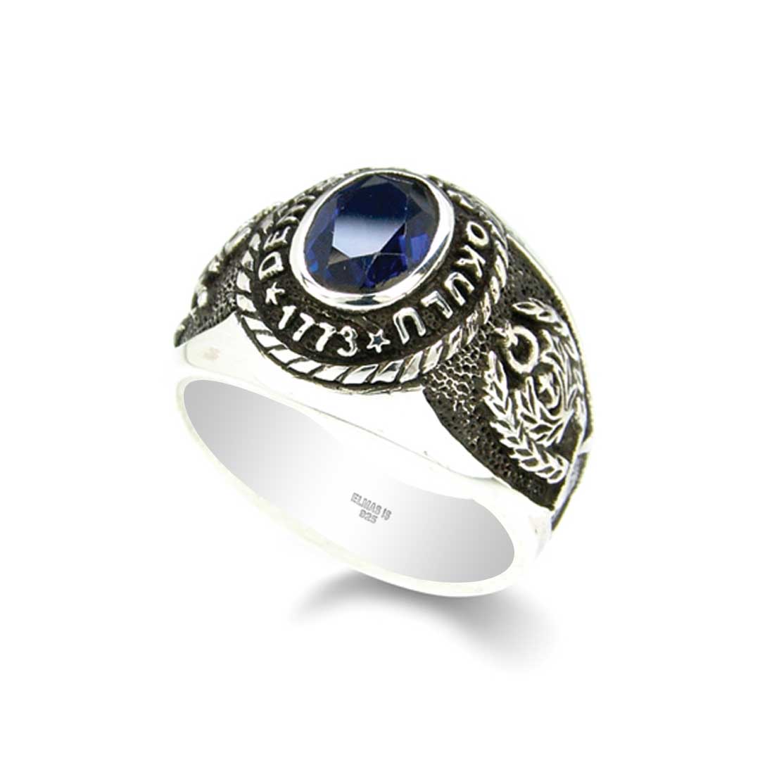 Naval Academy Silver Men's Ring