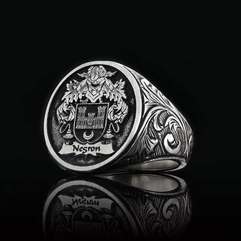 Oval Celtic Design Raised Family Ring
