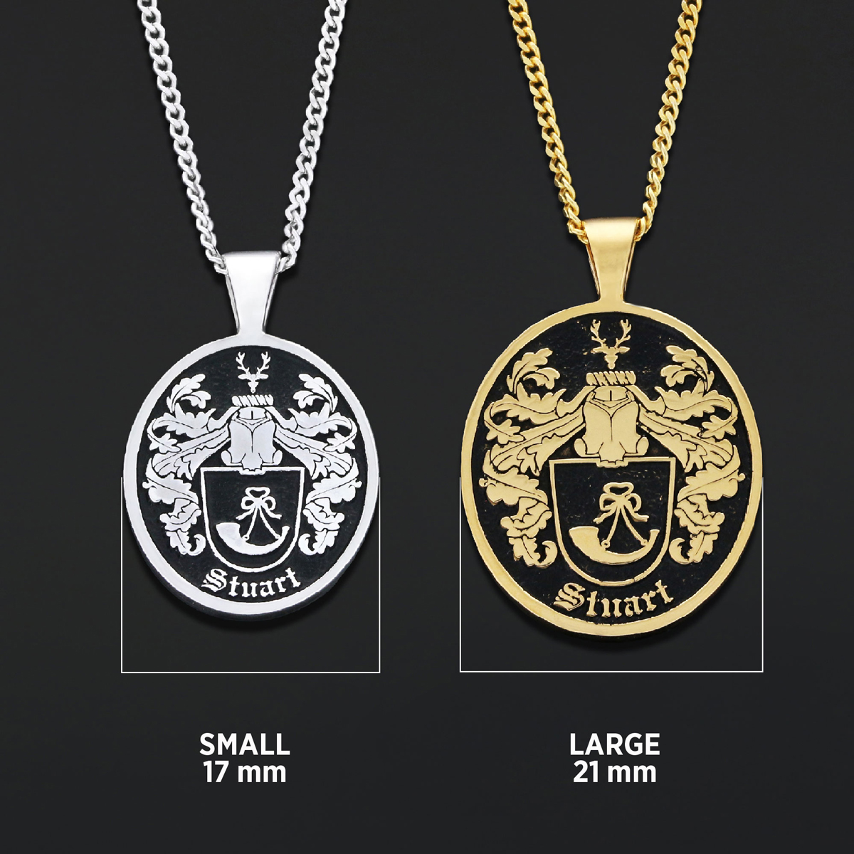Oval Raised Family Crest Pendant, Personalized Oval Crest Necklace, Oval Coat of Arms Pendant