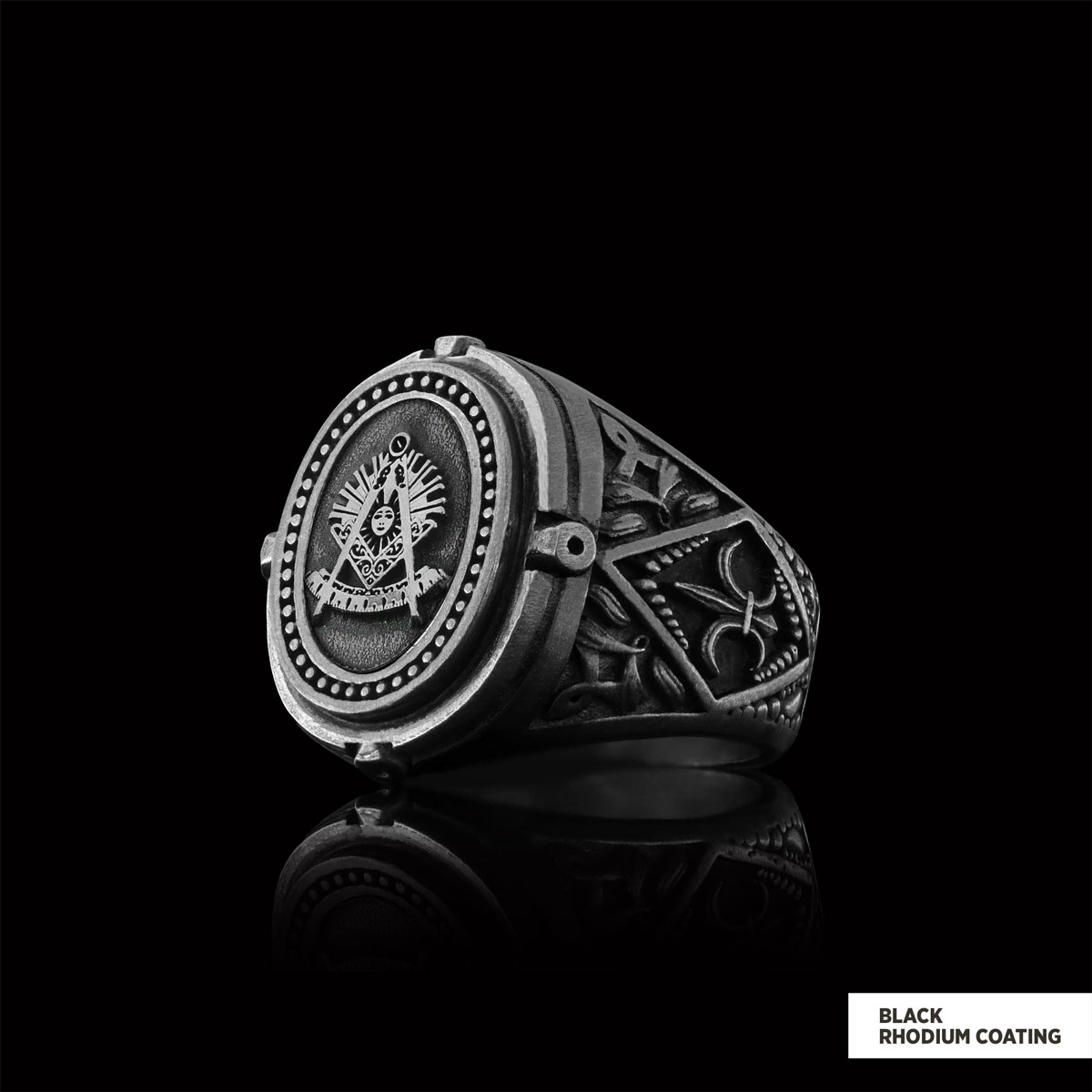 Past Master Masonic Ring, Celtic Lodge Masonic Ring, Round Mason Ring, Ancient Lodge Mason Ring