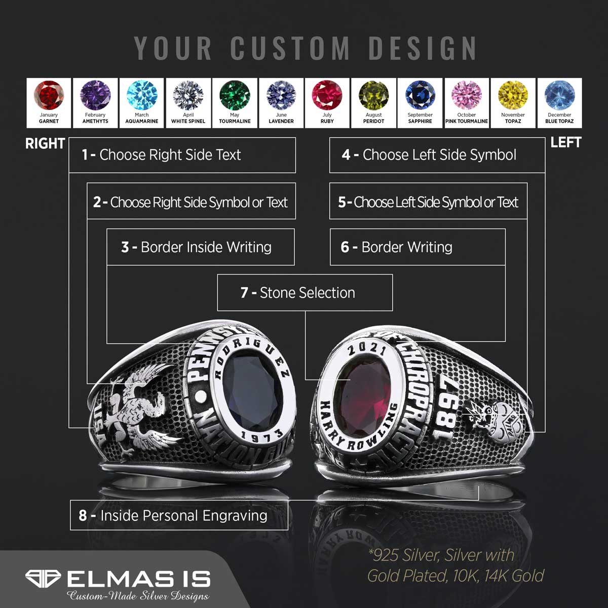 Pennsylvania Nation Guard University Ring, Customized High School Ring, Class Ring, Graduation Collage Ring Pennsylvania Nation Guard University Ring, Customized High School Ring, Class Ring, Graduation Collage Ring