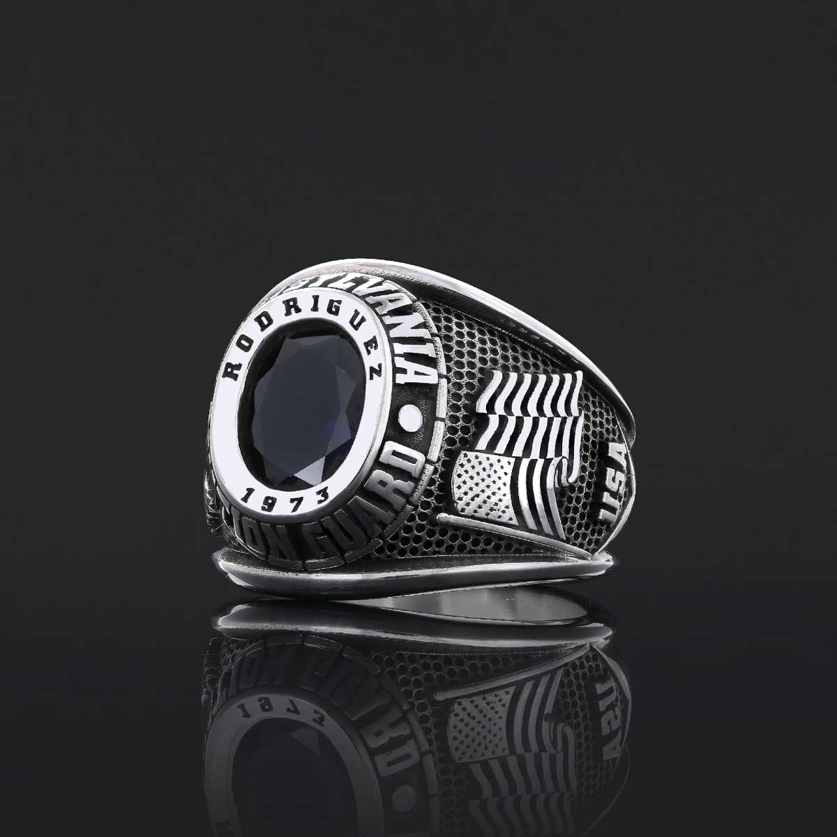 Pennsylvania Nation Guard University Ring, Customized High School Ring, Class Ring, Graduation Collage Ring Pennsylvania Nation Guard University Ring, Customized High School Ring, Class Ring, Graduation Collage Ring