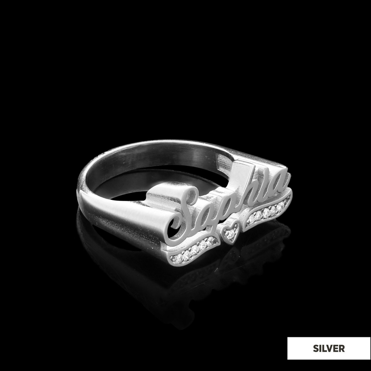 Personalized Design Silver Ring With Stone