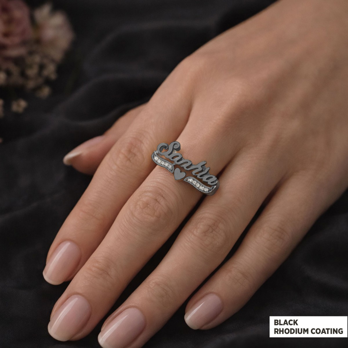 Personalized Design Silver Ring With Stone