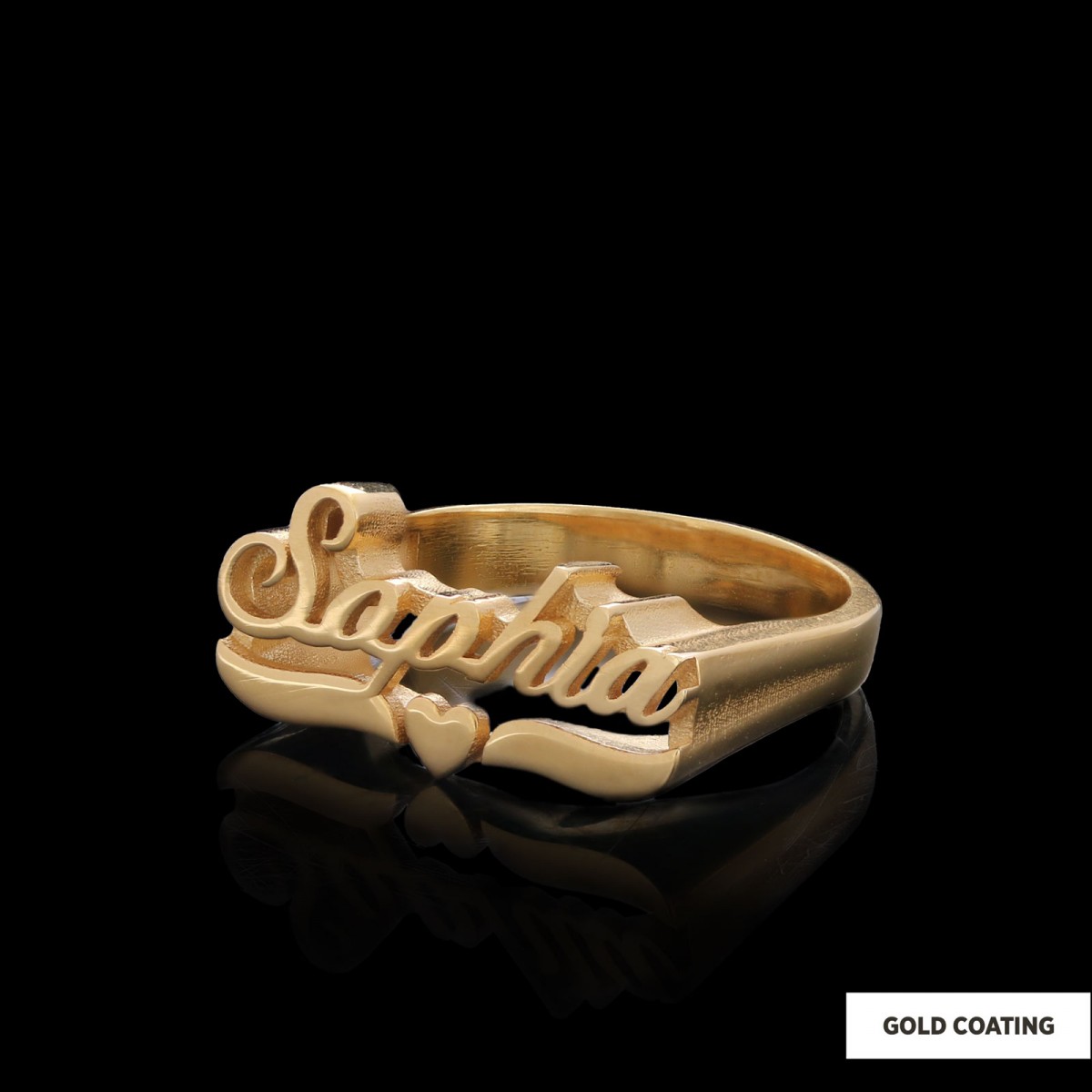 Personalized Design Women's Silver Ring With Name