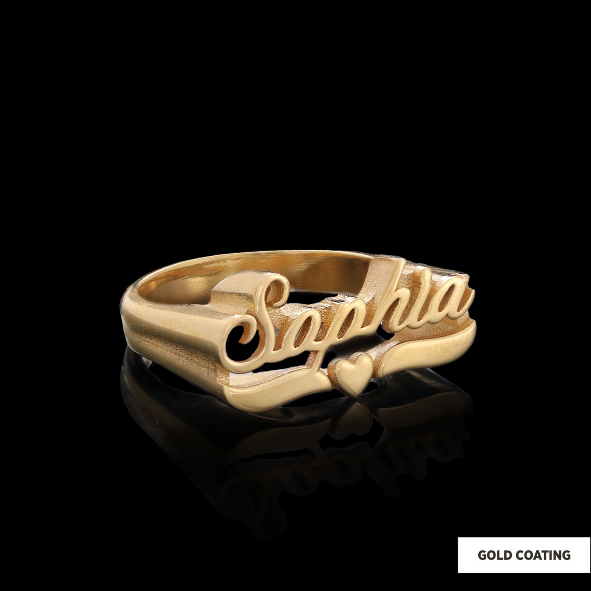 Personalized Design Women's Silver Ring With Name