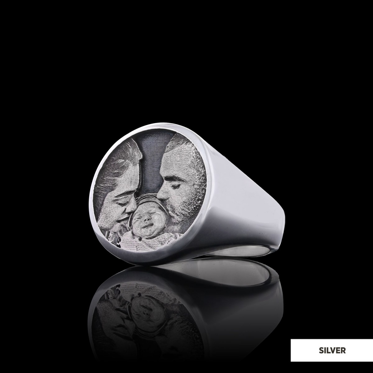 Personalized Round Photo Ring, Wear Your Memories, Family Photo Ring