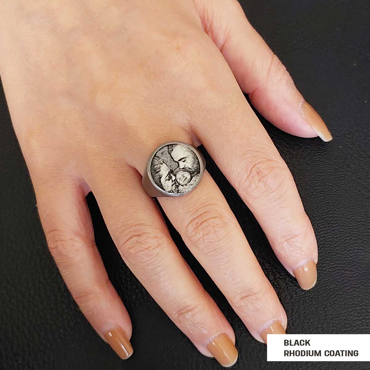 Personalized Round Photo Ring, Wear Your Memories, Family Photo Ring