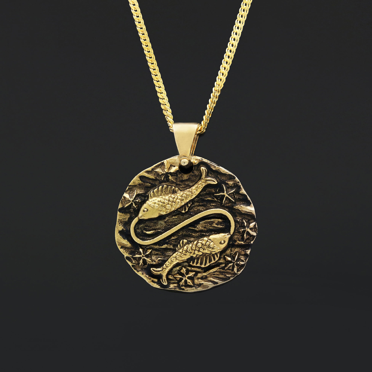 Pisces Pendant, Zodiac Jewelry, Sterling Silver, Astrology Necklace, Gift for Pisces, Unique Pisces Pendant