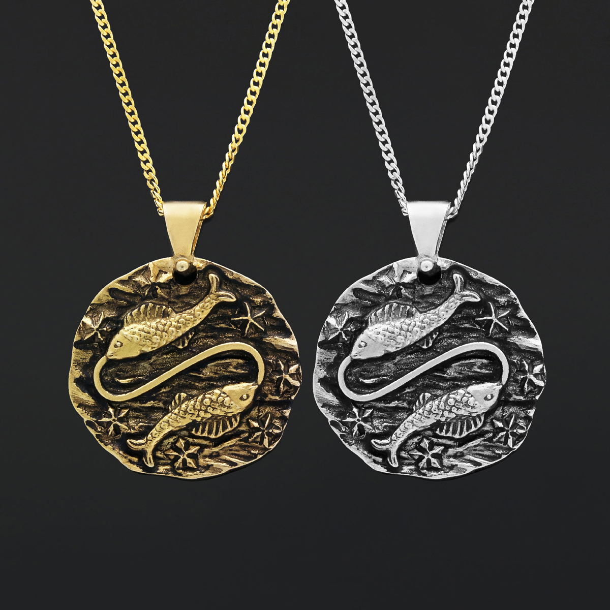 Pisces Pendant, Zodiac Jewelry, Sterling Silver, Astrology Necklace, Gift for Pisces, Unique Pisces Pendant