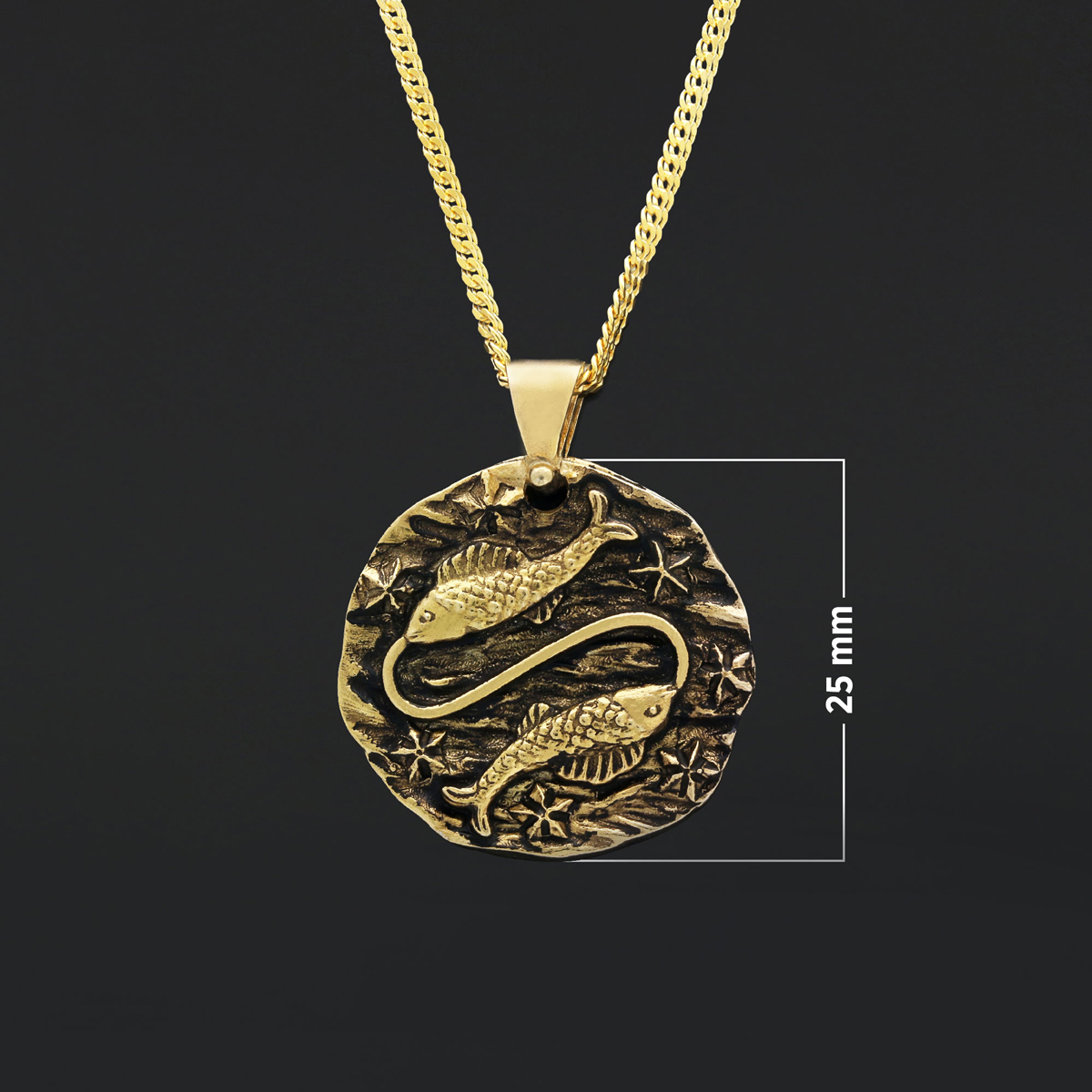 Pisces Pendant, Zodiac Jewelry, Sterling Silver, Astrology Necklace, Gift for Pisces, Unique Pisces Pendant