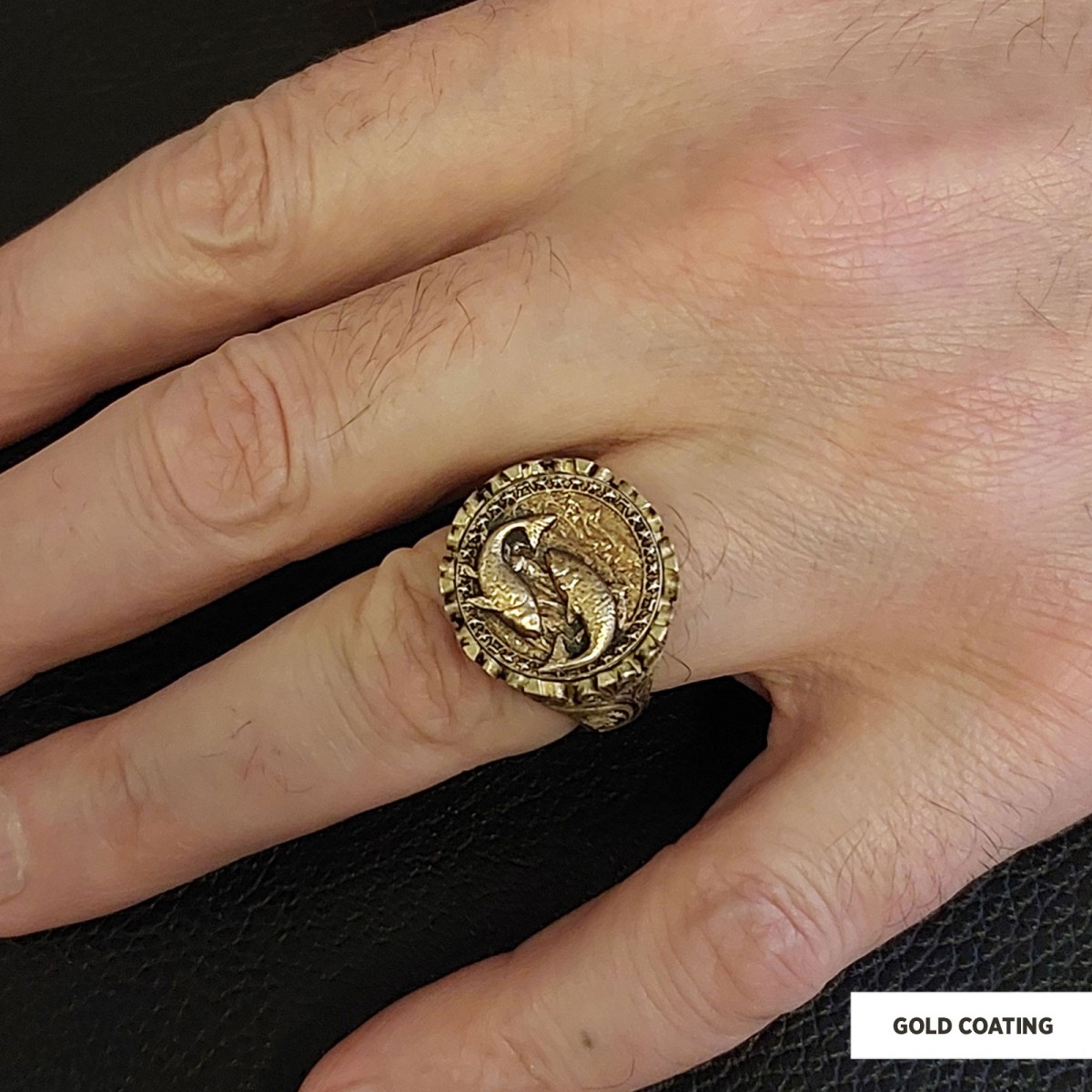 Pisces Sign Ring, 925 Sterling Silver Pisces Sign Ring
