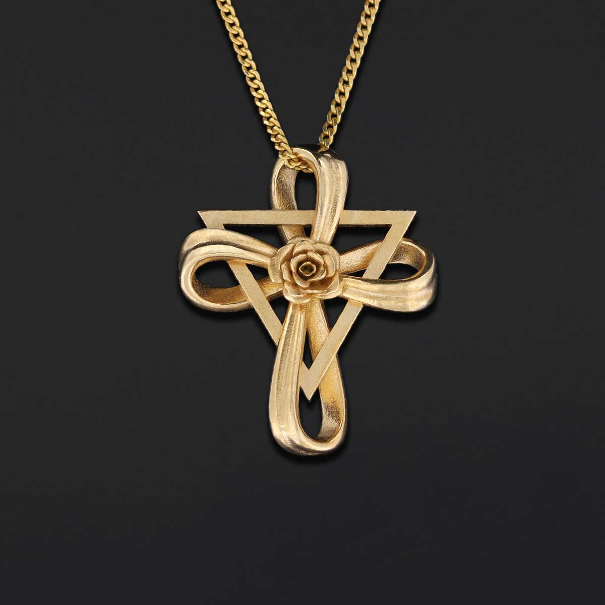 Rosae Crucis Necklace, Handmade Amorc Necklace, Rosicrucian Jewelry, Cross Necklace