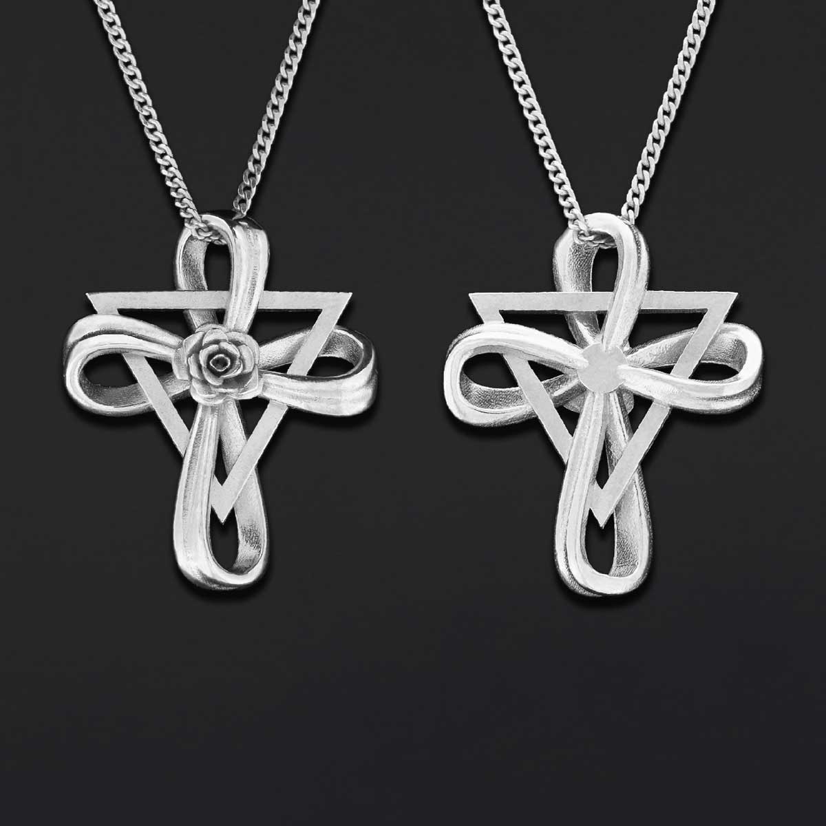 Rosae Crucis Necklace, Handmade Amorc Necklace, Rosicrucian Jewelry, Cross Necklace