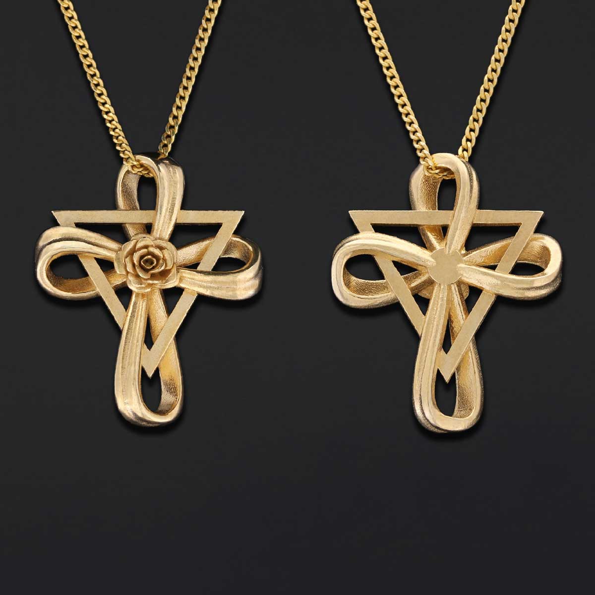 Rosae Crucis Necklace, Handmade Amorc Necklace, Rosicrucian Jewelry, Cross Necklace