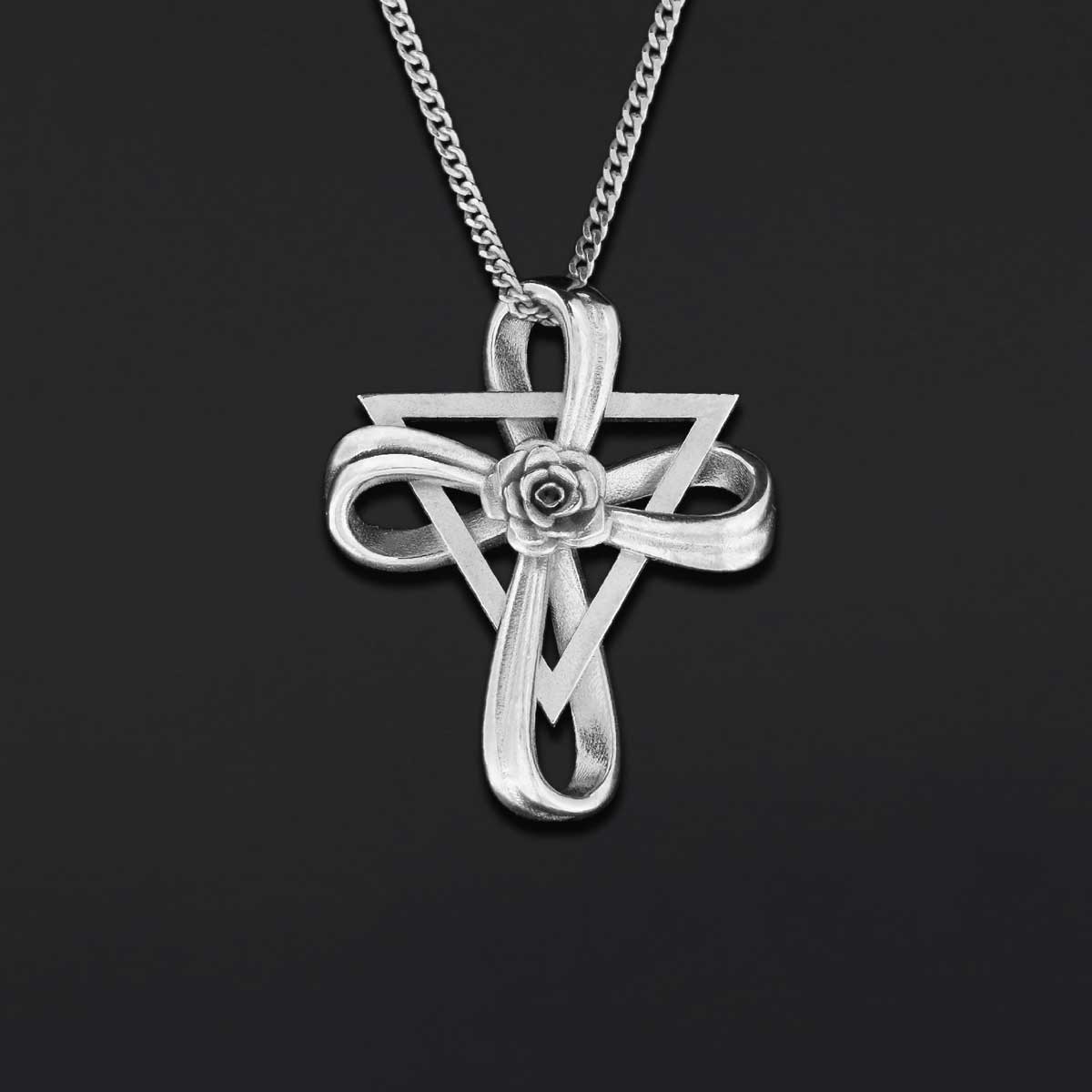 Rosae Crucis Necklace, Handmade Amorc Necklace, Rosicrucian Jewelry, Cross Necklace