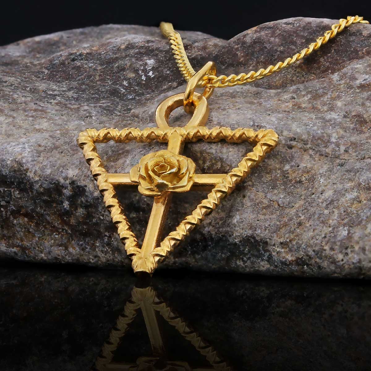 Rosae Crucis Necklace, Rosicrucian Handmade Sterling Silver Necklace Rosae Crucis Necklace, Rosicrucian Handmade Sterling Silver Necklace