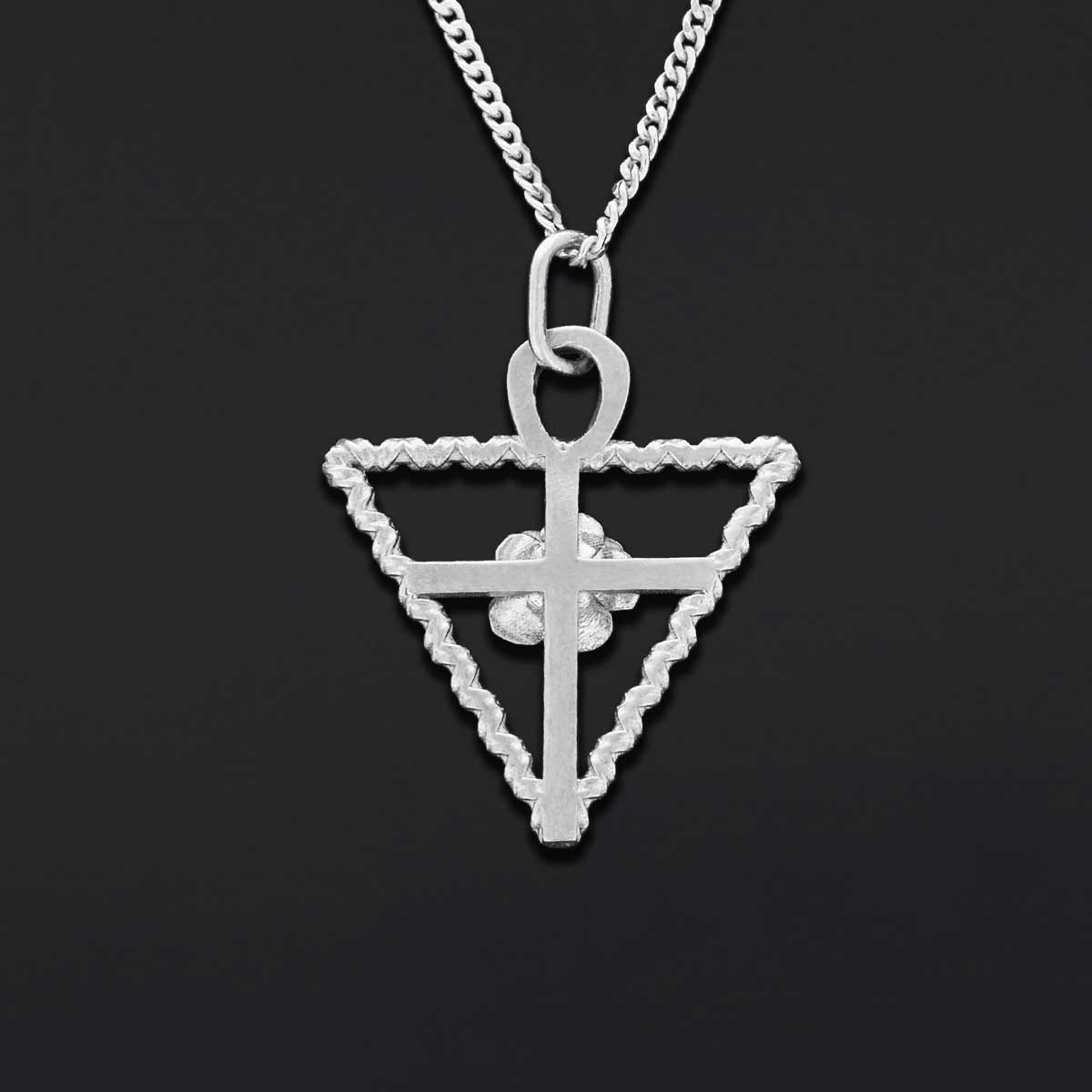 Rosae Crucis Necklace, Rosicrucian Handmade Sterling Silver Necklace