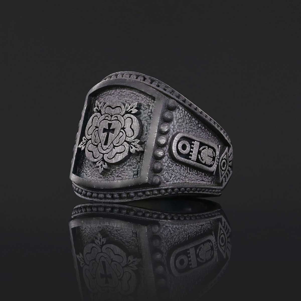 Rosae Crucis Ring, A Symbol of Tradition and Honor, Custom Rosae Crucis Ring Rosae Crucis Ring, A Symbol of Tradition and Honor, Custom Rosae Crucis Ring