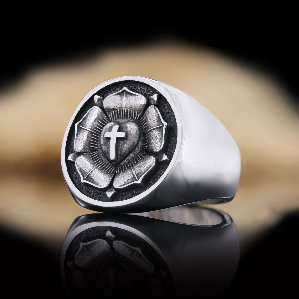 Rosae Crucis Ring, Rose and Cross Ring, Amorc Ring, Gift for Women, Gift for Men