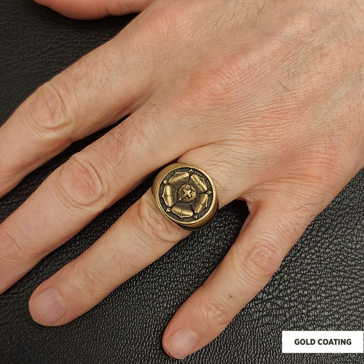 Rosae Crucis Ring, Rose and Cross Ring, Amorc Ring, Gift for Women, Gift for Men