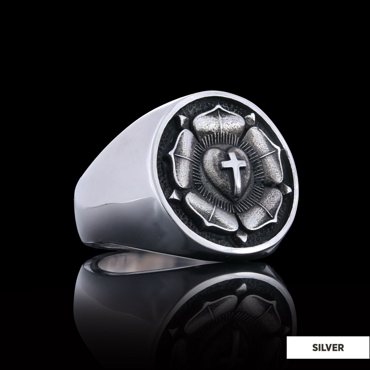 Rosae Crucis Ring, Rose and Cross Ring, Amorc Ring, Gift for Women, Gift for Men