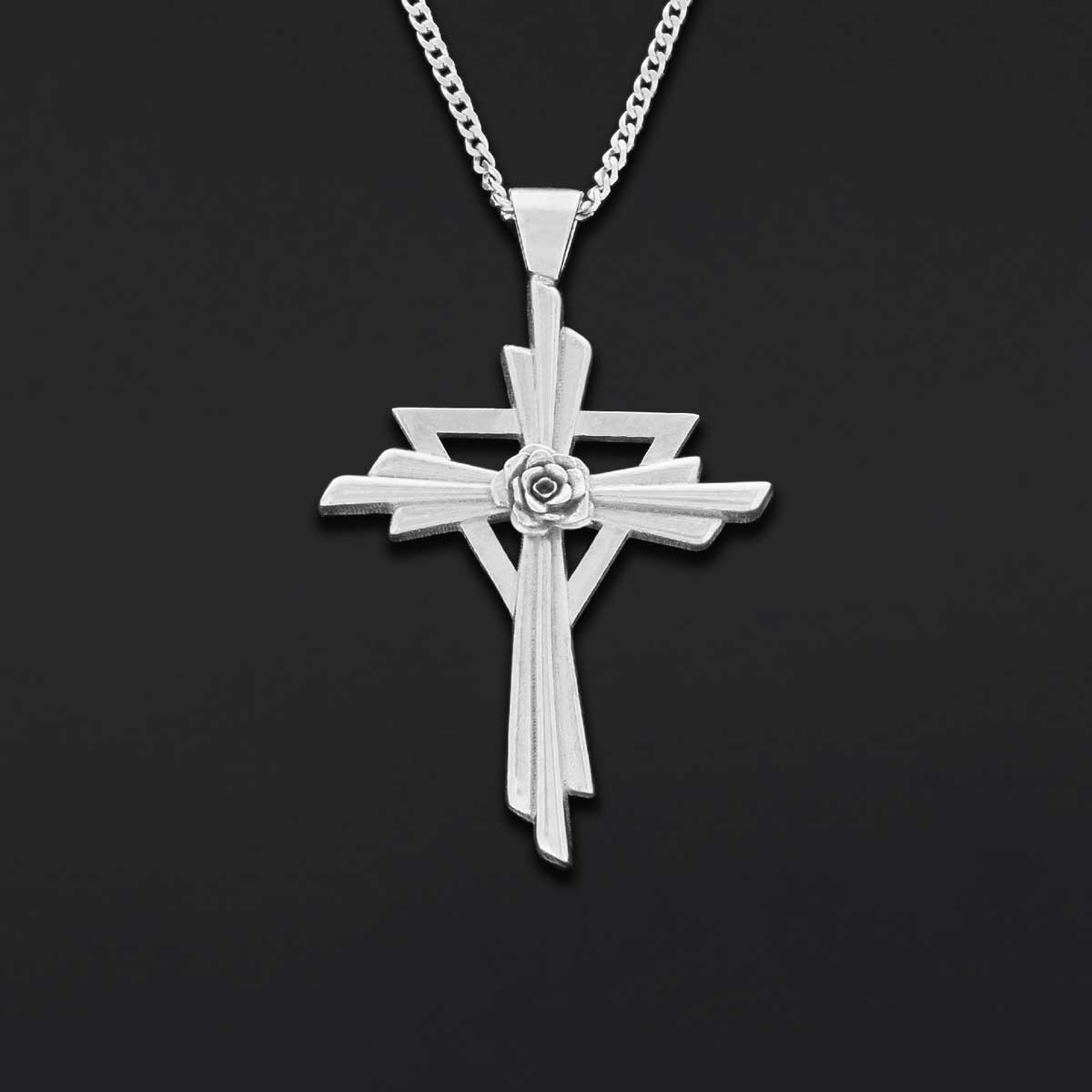 Rosicrucian Jewelry, Cross Pendant Necklace, Amorc Symbol Necklace for Spiritual Growth