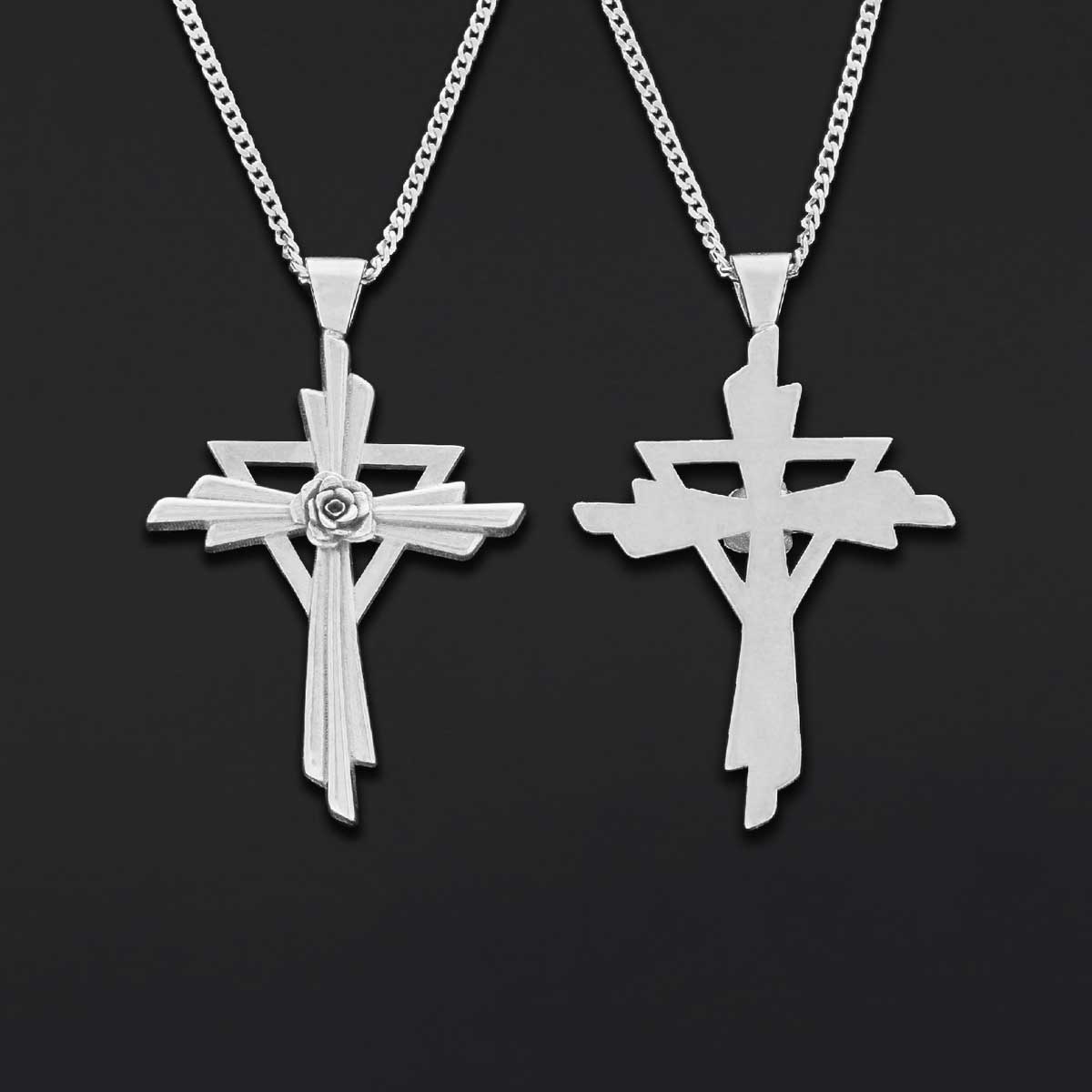 Rosicrucian Jewelry, Cross Pendant Necklace, Amorc Symbol Necklace for Spiritual Growth